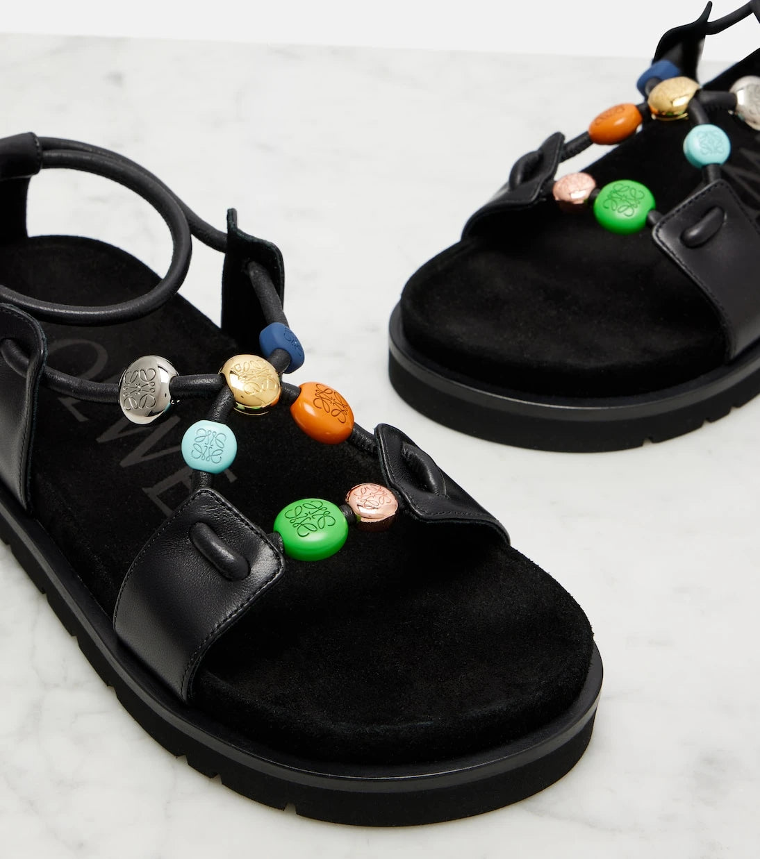 Loewe - Paula's Ibiza Pebble Beads leather sandals