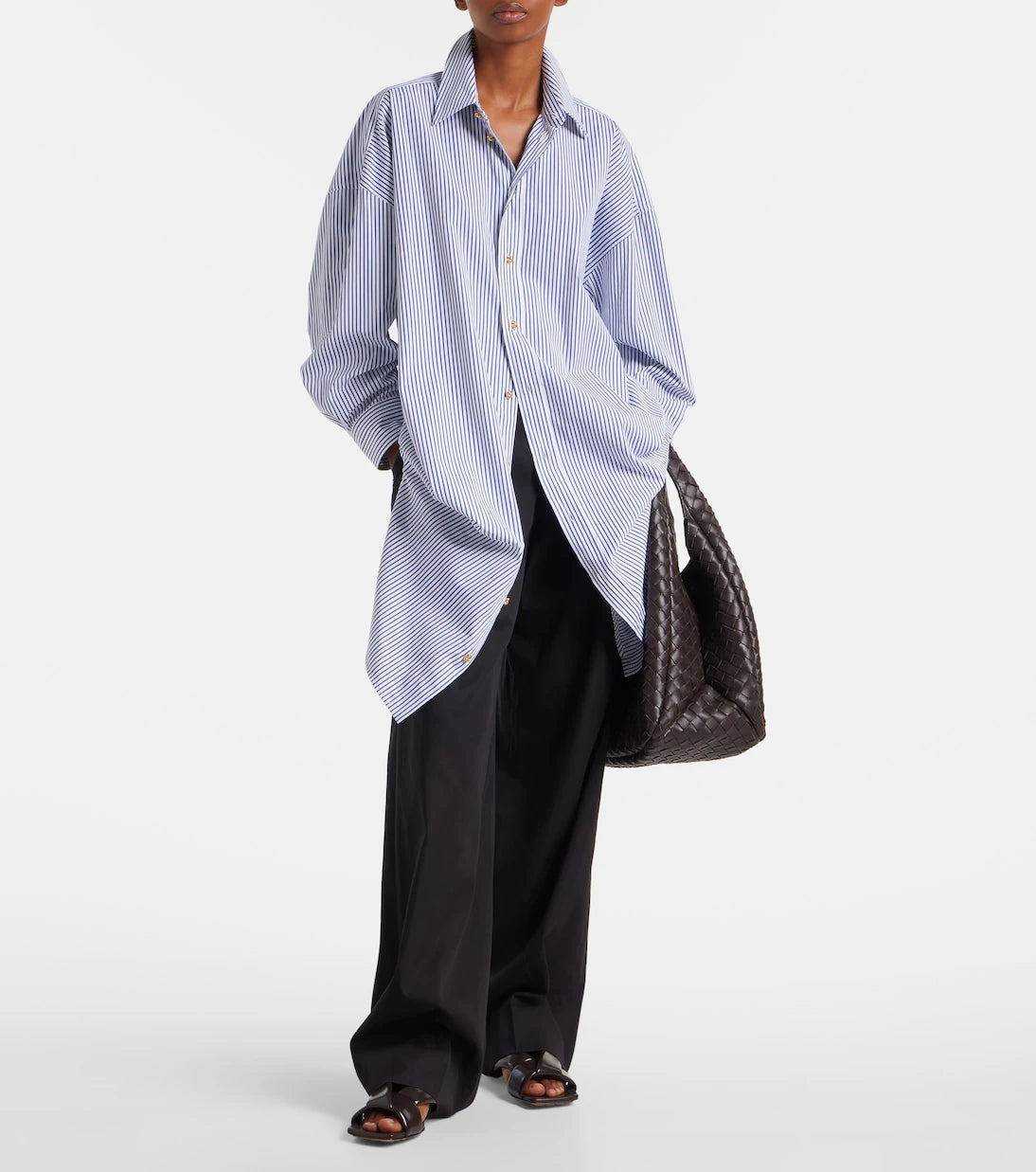 Bottega Veneta - Striped cotton poplin shirt
