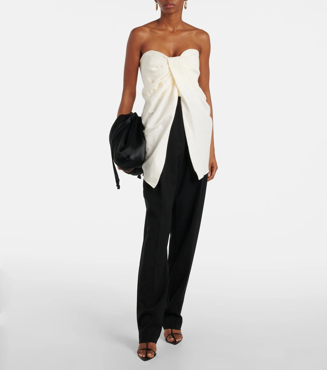 Tove - Tuiren draped linen and cotton-blend top