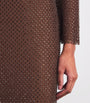 Self-Portrait Brown Mesh Rhinestone-Embellished Maxi Dress