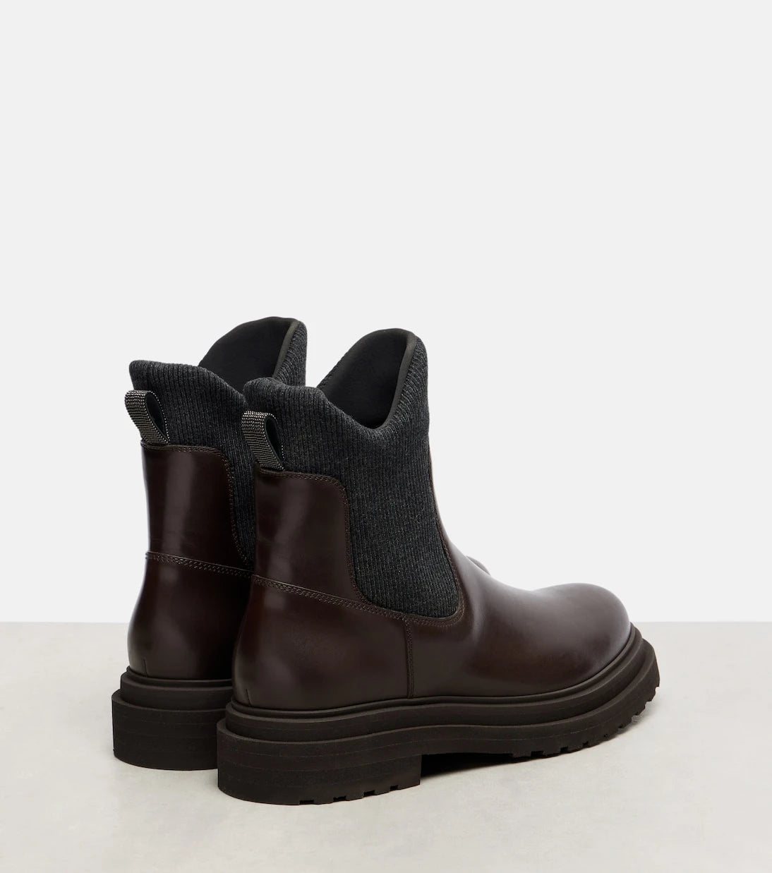 Brunello Cucinelli - Leather sock boots