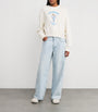 Rag & Bone White Cotton-Blend Printed Sweatshirt