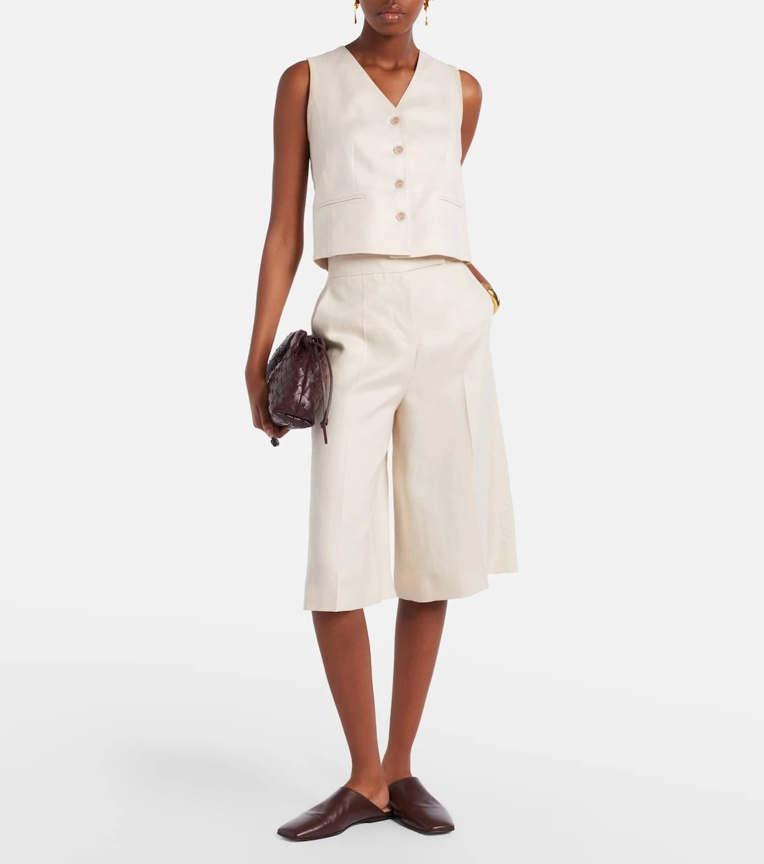 Max Mara - Calibri cable-knit linen vest