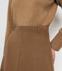 Max Mara Beige Virgin Wool Midi Skirt