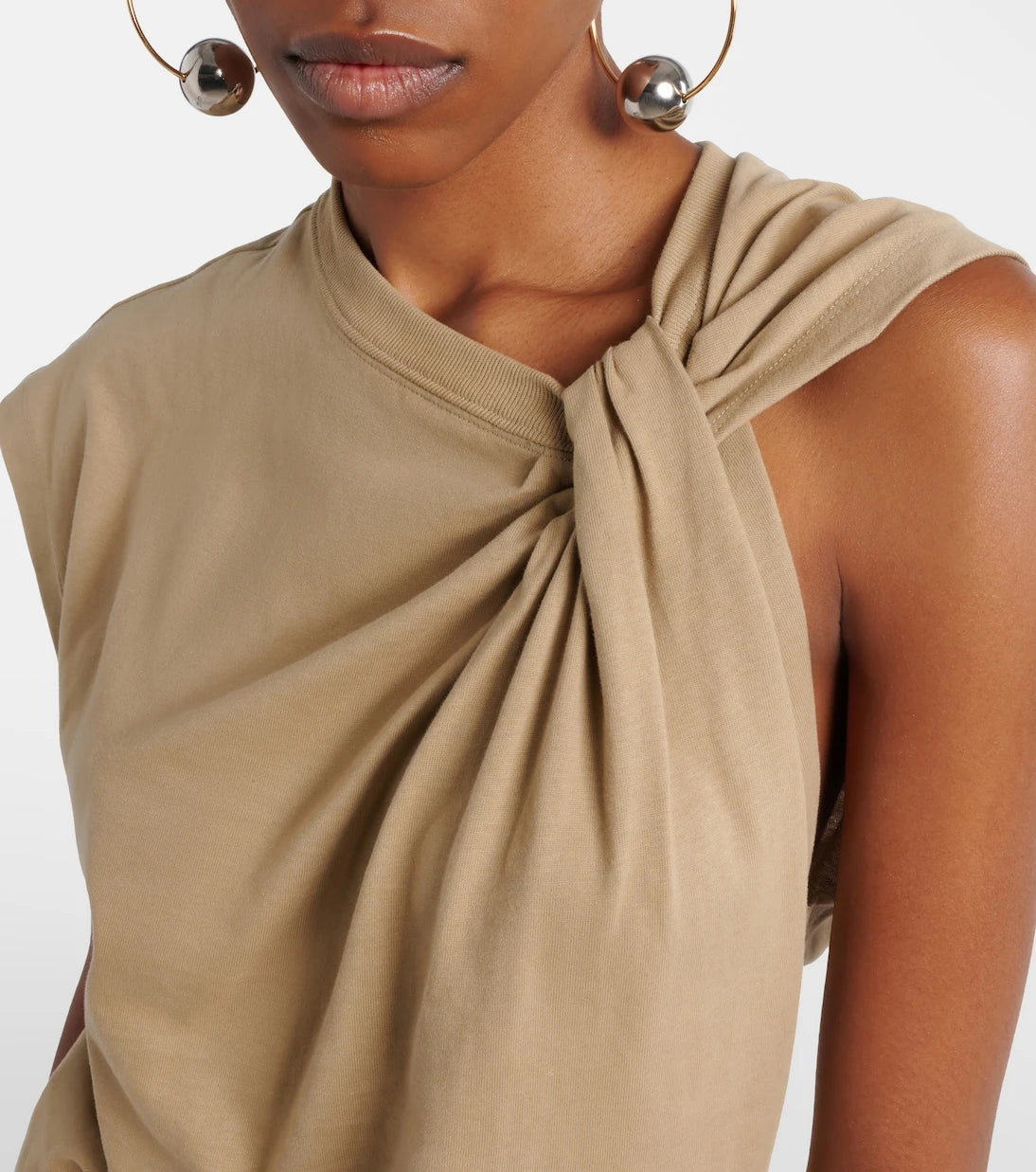 Isabel Marant - Nayda gathered cotton jersey T-shirt