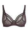 Simone Perele Brown Lace Comète Plunge Bra