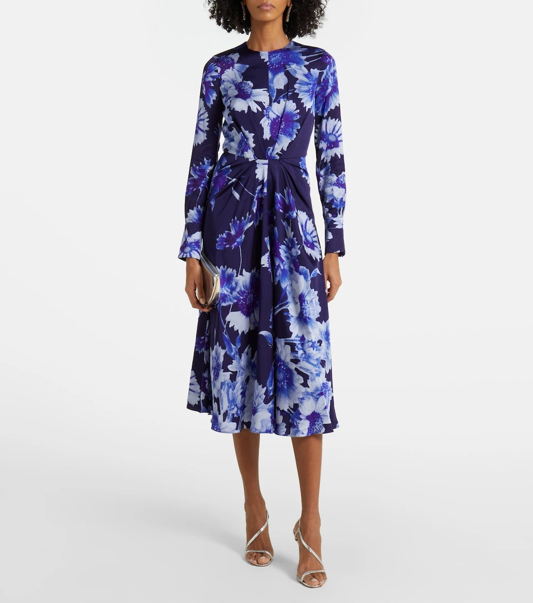 Erdem - Floral draped midi dress