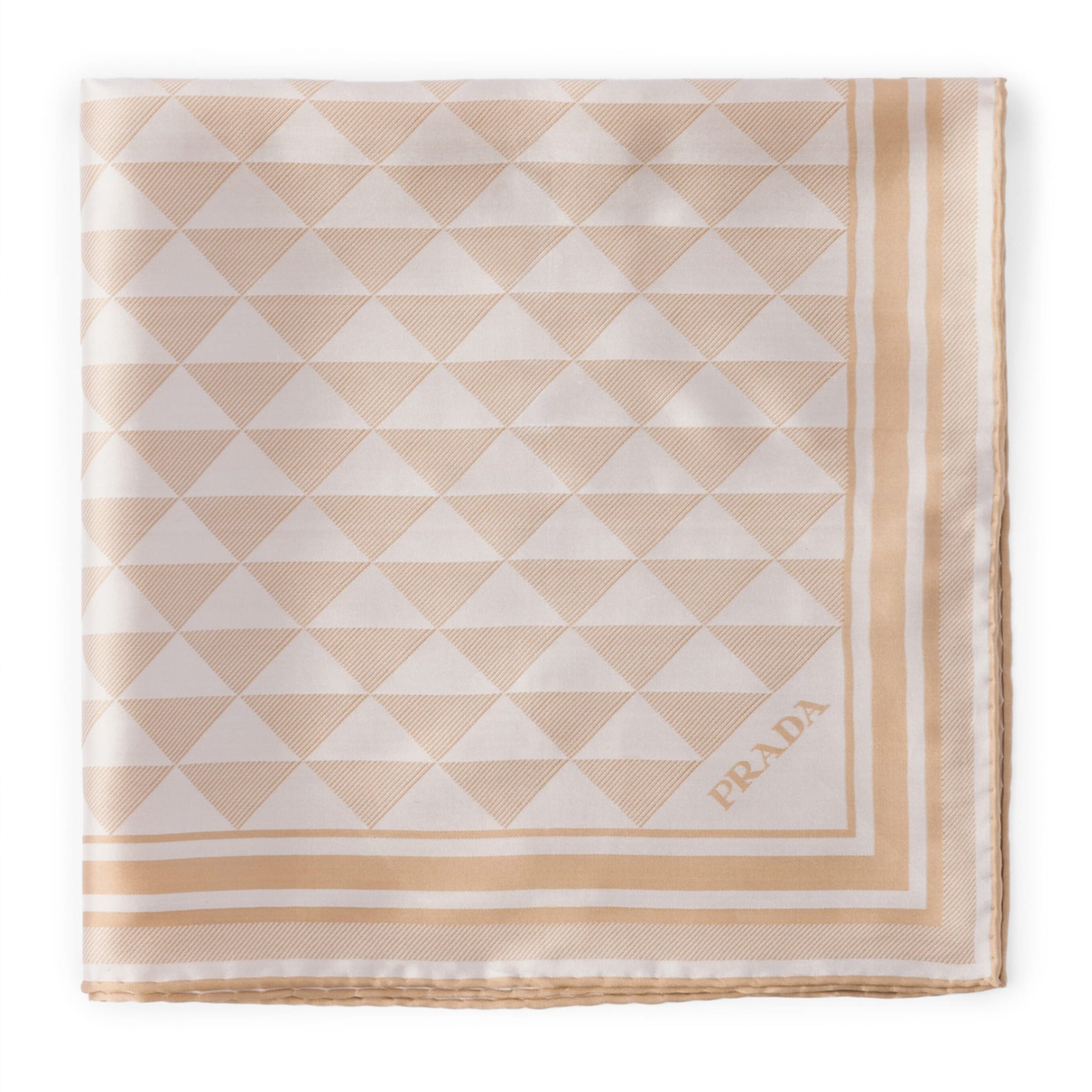 Brown Silk Triangle Scarf