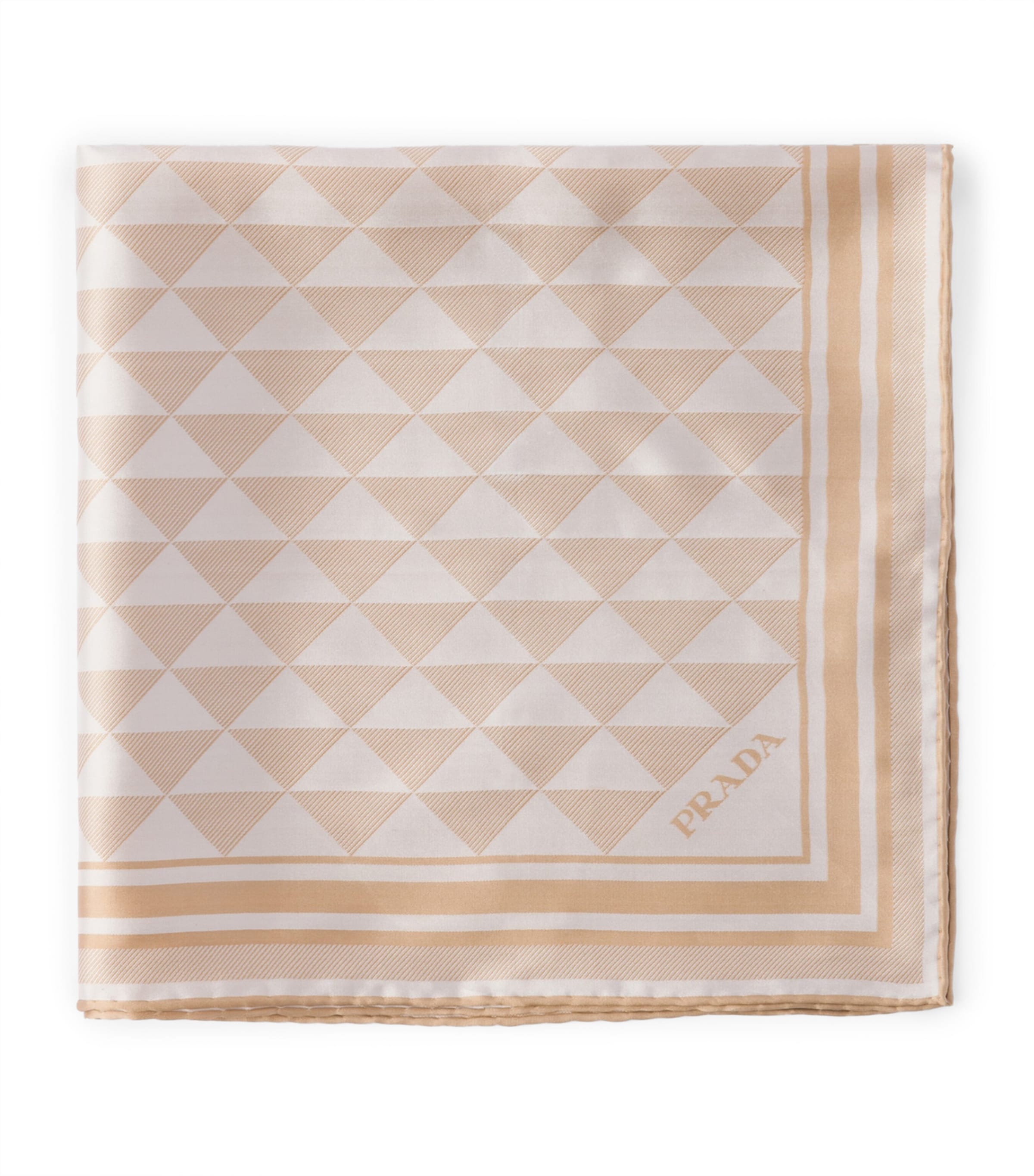 Brown Silk Triangle Scarf