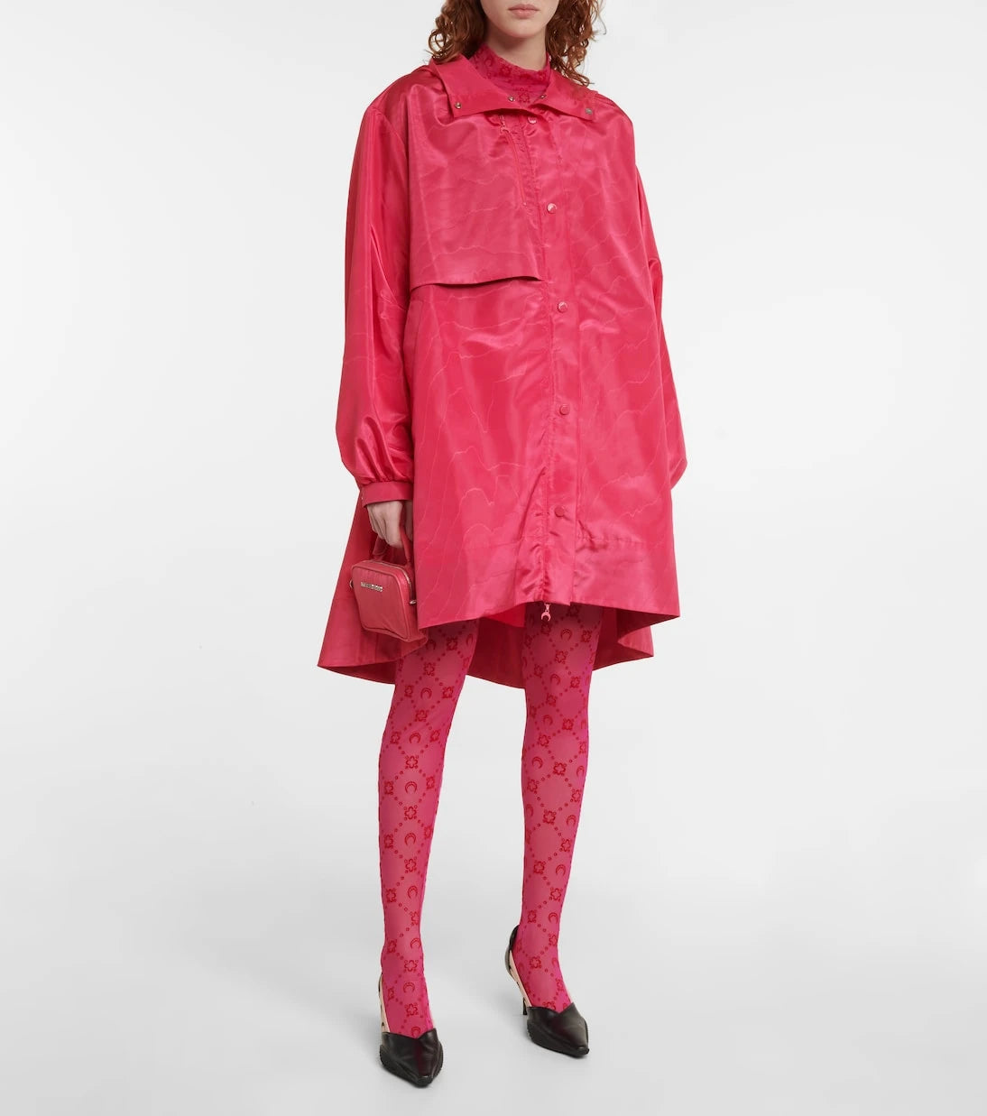 Marine Serre - Hooded windbreaker jacket