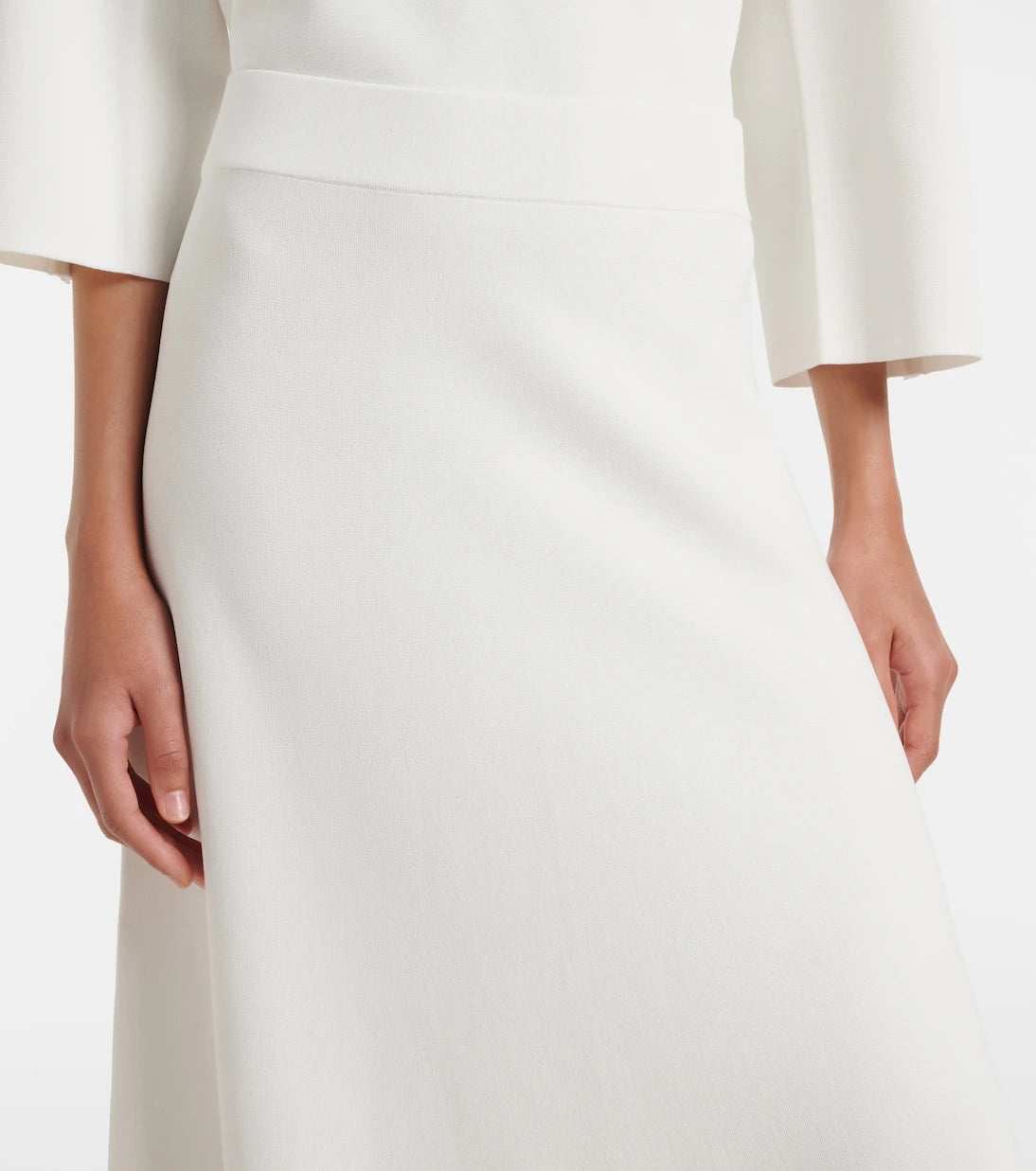 Max Mara - Crêpe midi skirt