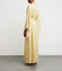 Bocan Yellow Satin Lace-Trim Heidi Robe (XS/S)