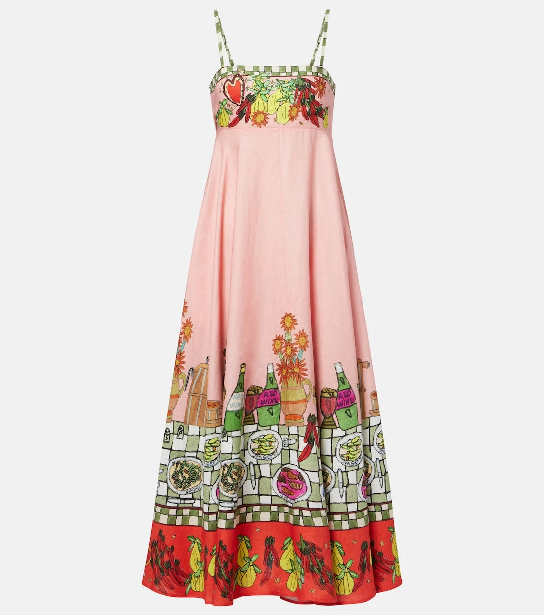 Alémais - x Greg Sindel Contessa printed linen maxi dress