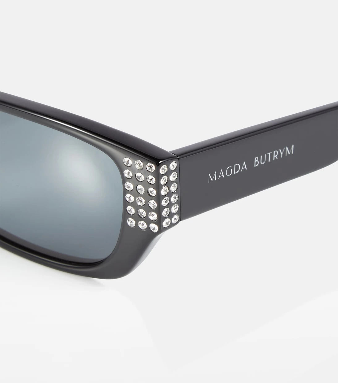 Magda Butrym - x Linda Farrow embellished rectangular sunglasses