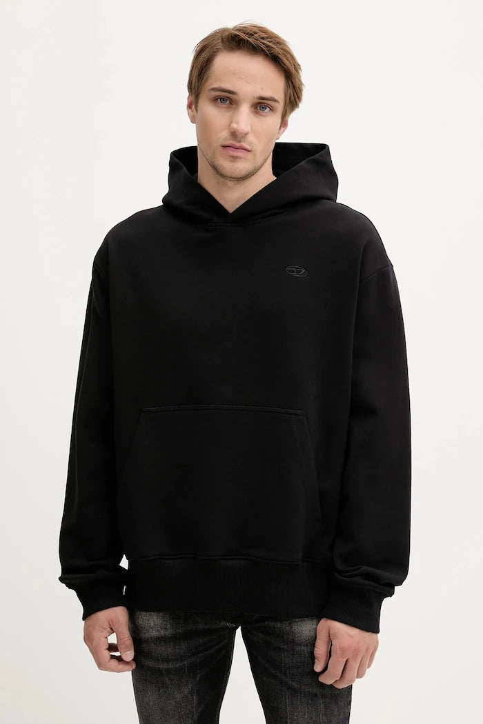 Diesel S-MACS-HOOD-MEGOVAL-D Pamuklu Kapüşonlu Sweatshirt