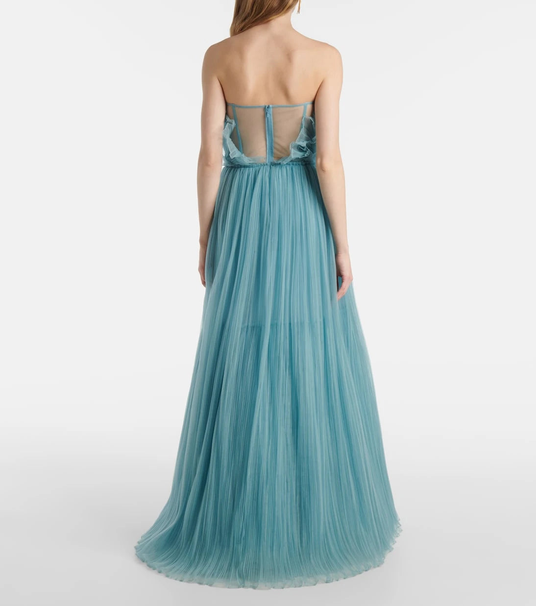 Costarellos - Marinel plissé tulle gown
