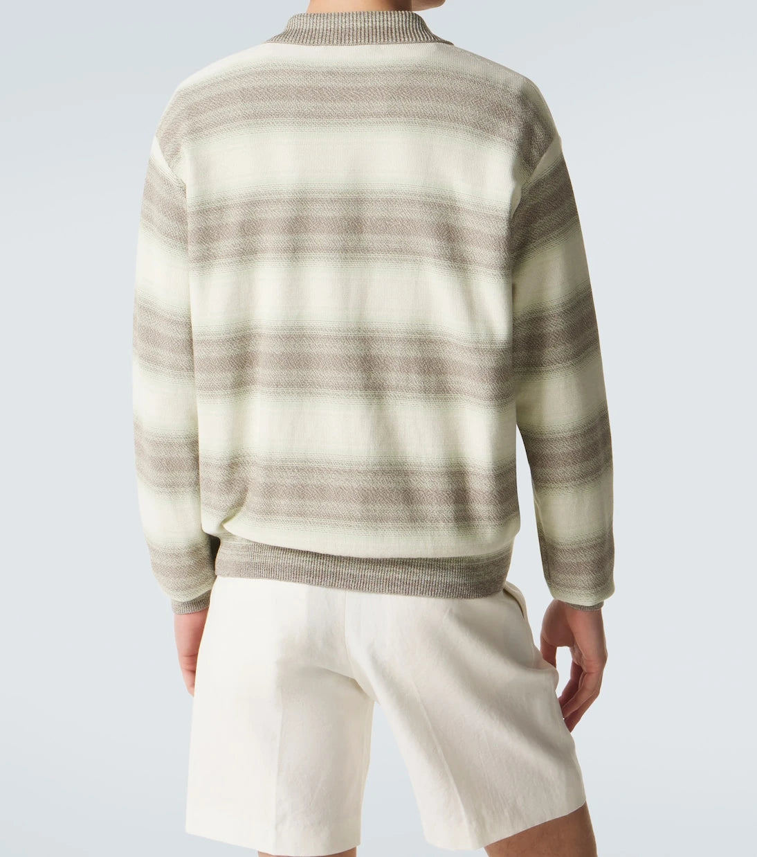 Auralee - Striped cotton and silk cardigan