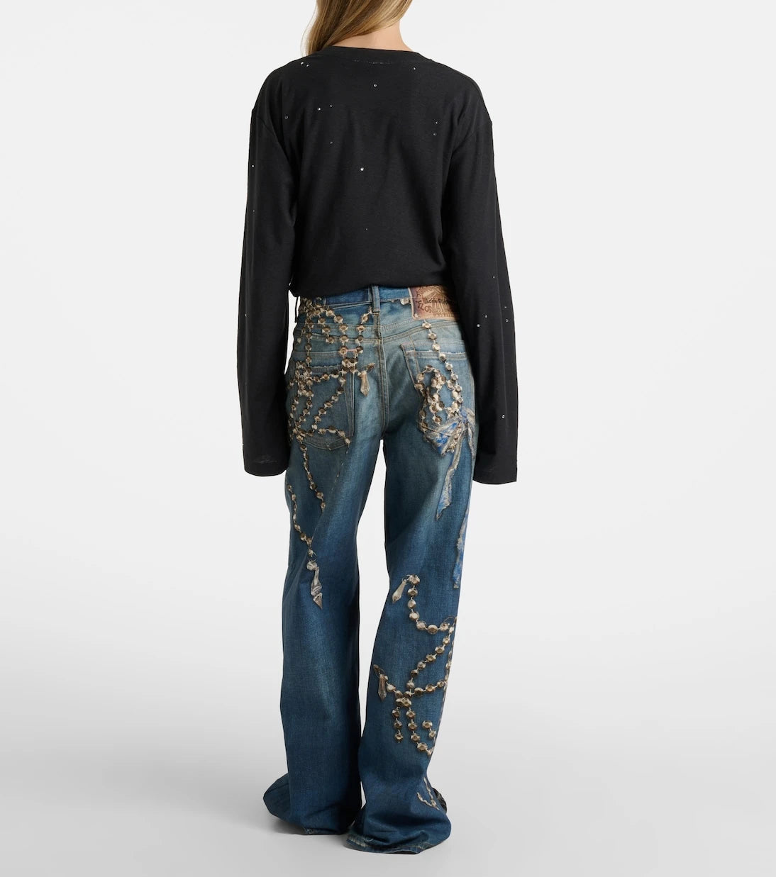 Acne Studios - جينز واسع الساقين بنقشة ترومبي لويل 1981