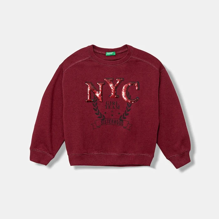 United Colors of Benetton Çocuk Pamuklu Sweatshirt
