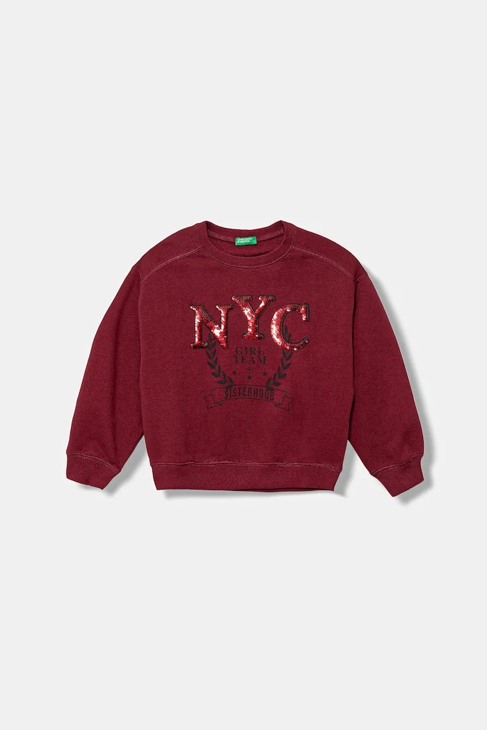 United Colors of Benetton Çocuk Pamuklu Sweatshirt