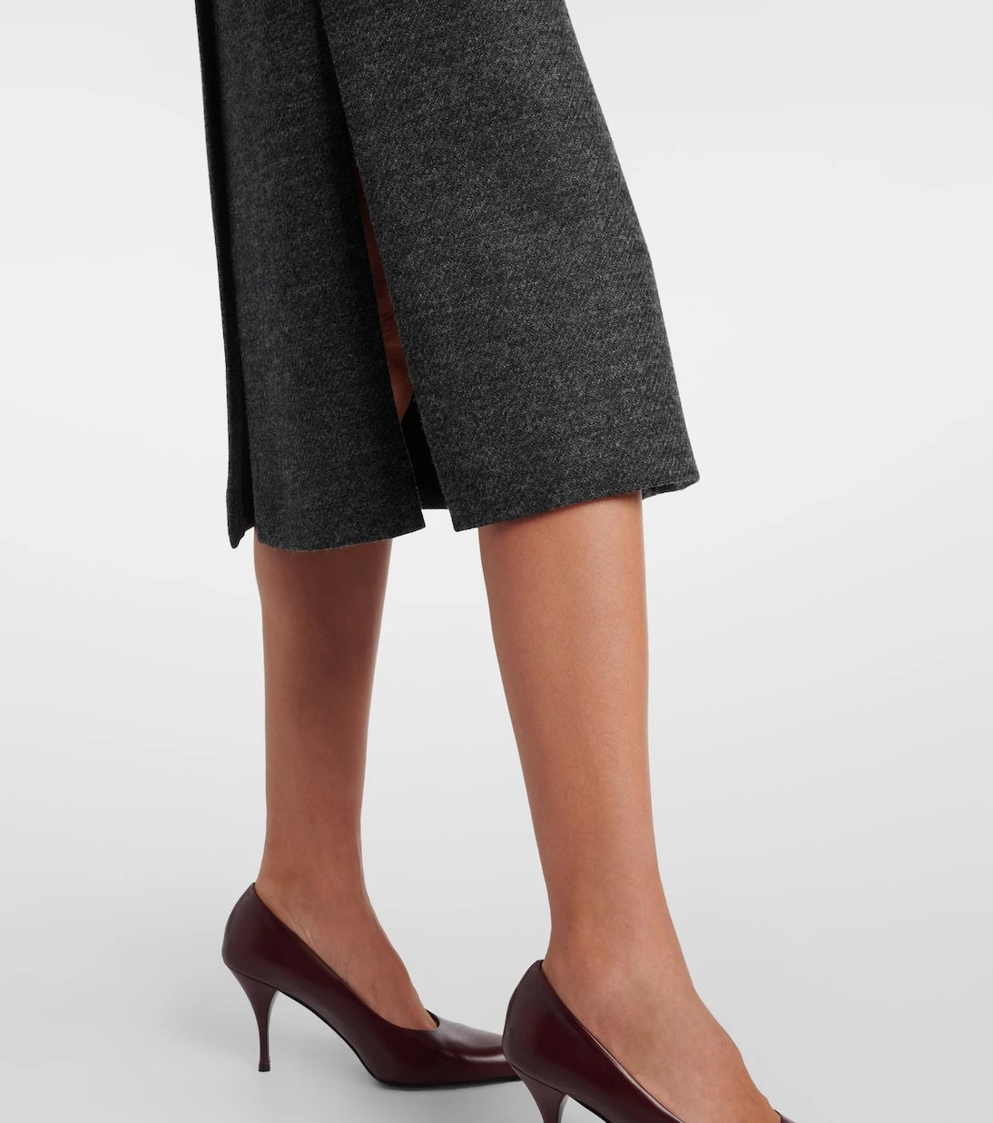 Prada - Virgin wool midi skirt