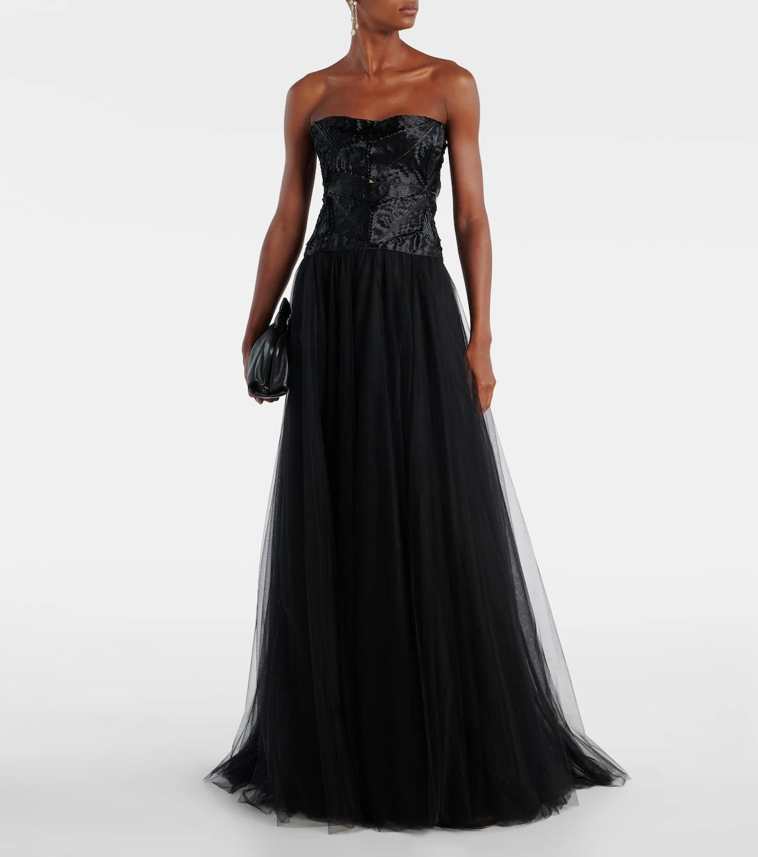 Costarellos - Tulle bustier gown