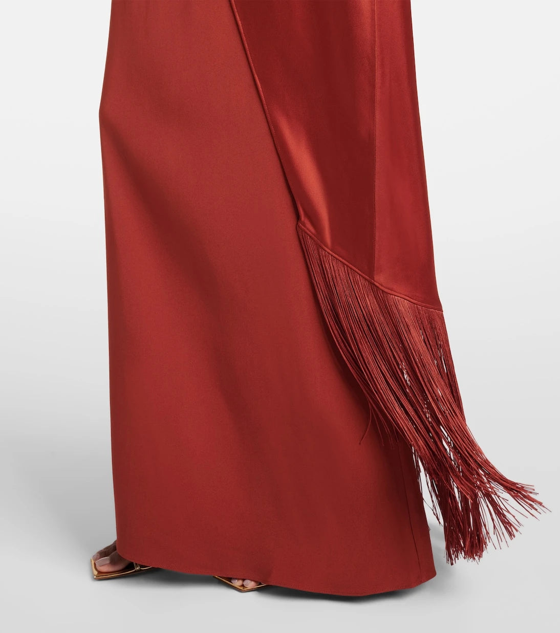 Taller Marmo - Berenson fringed one-shoulder gown