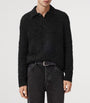 AllSaints Black Brushed Sonny Polo Sweater