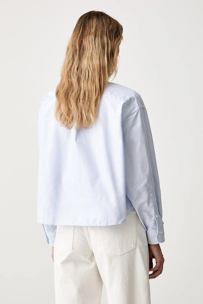 Kadın pamuklu gömlek chemise sophia button down logo