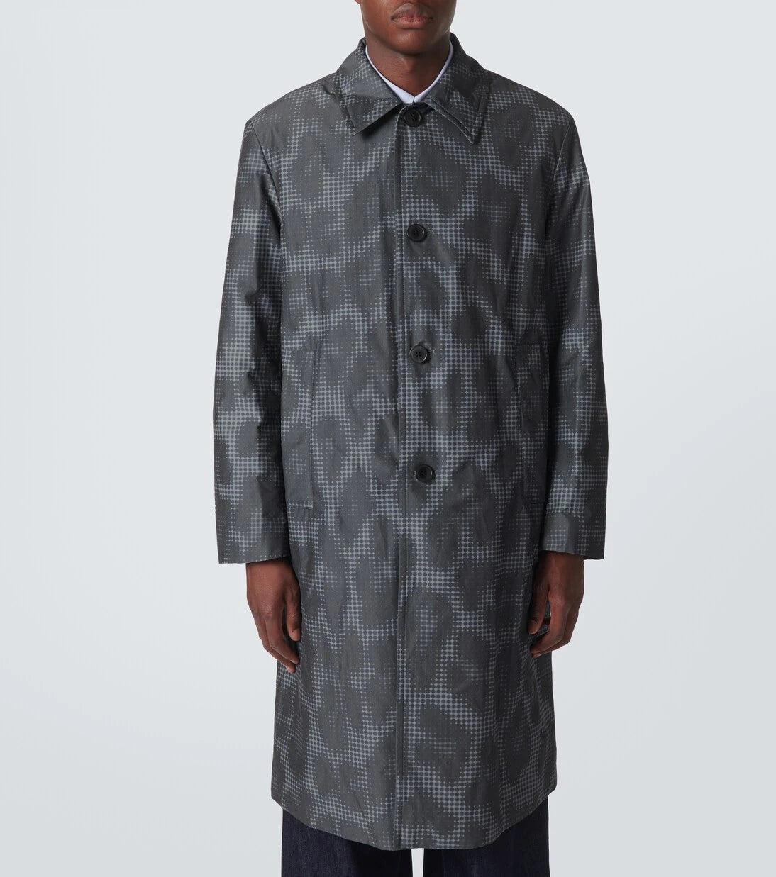 Dries Van Noten - Leopard-print checked car coat