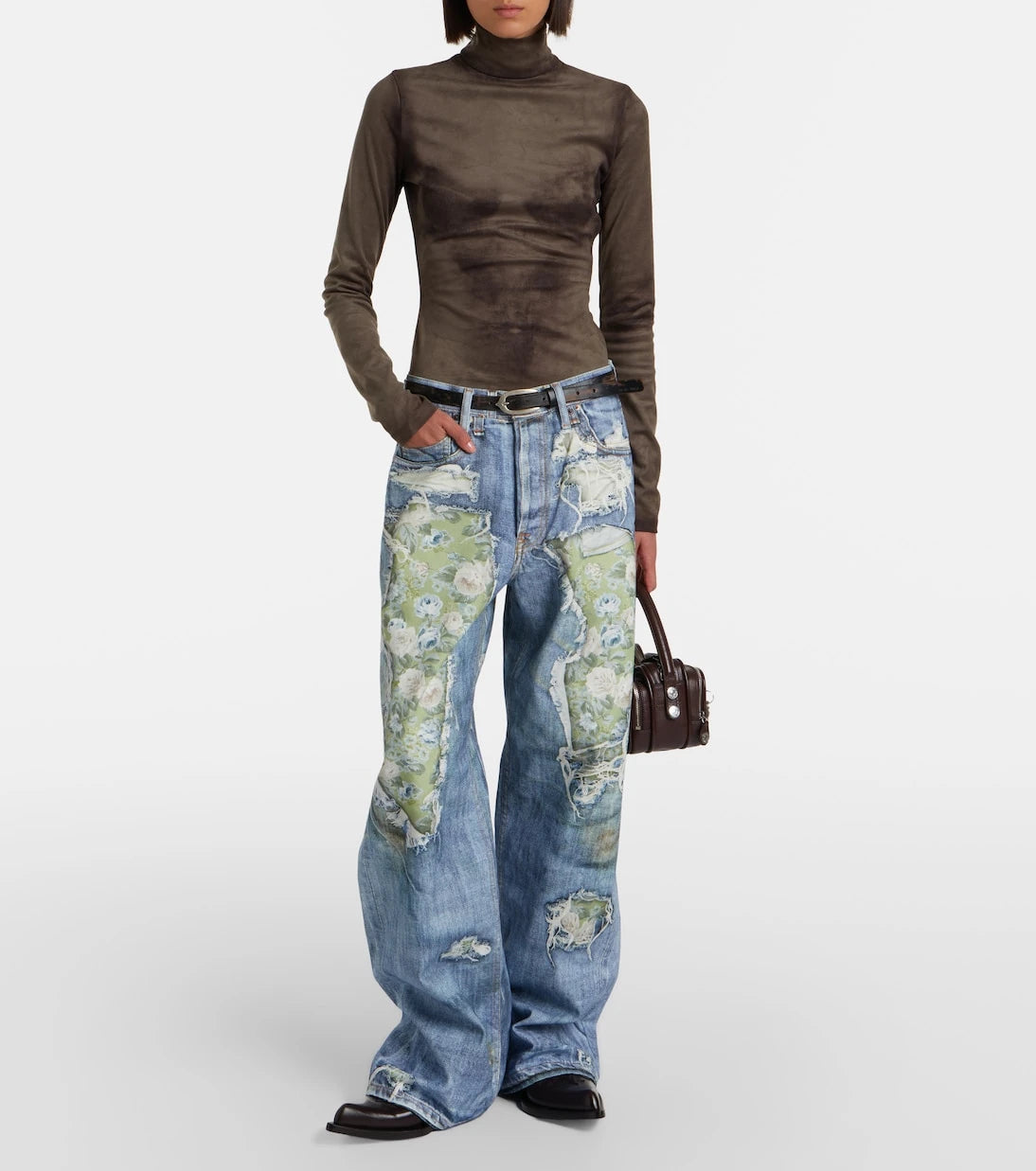 Acne Studios - Printed wide-leg jeans