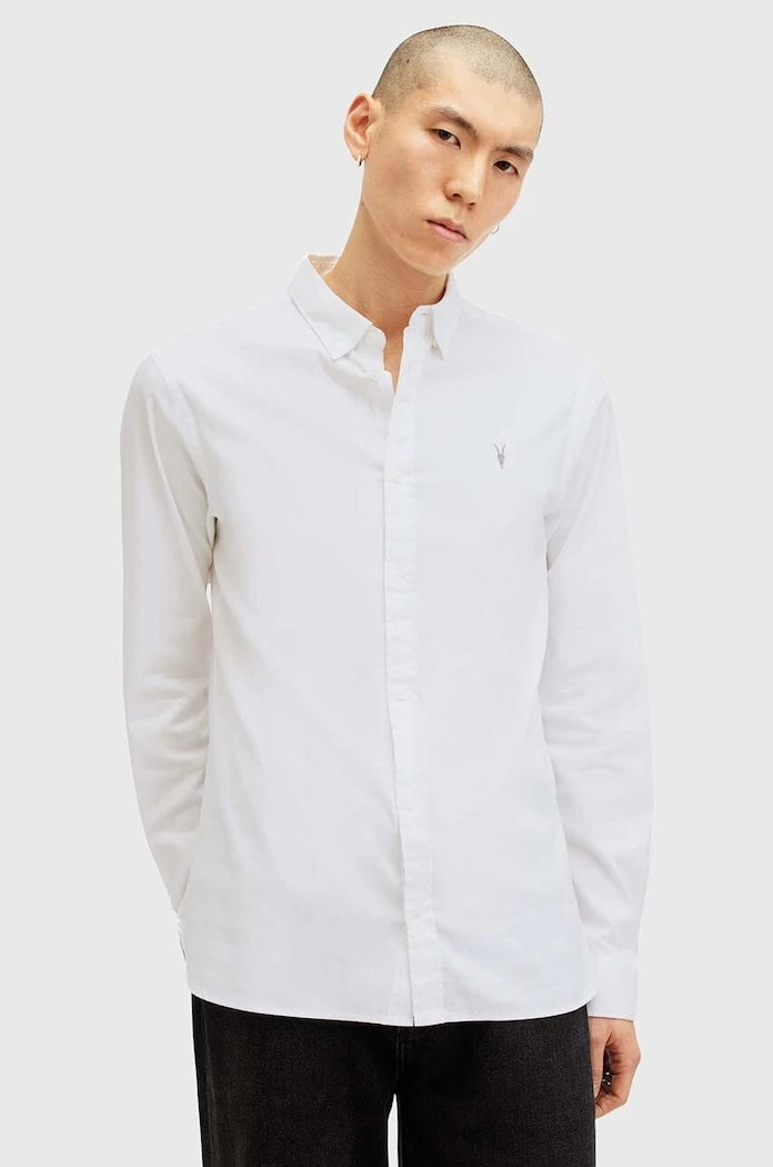Памучна риза AllSaints HAWTHORNE LS SHIRT