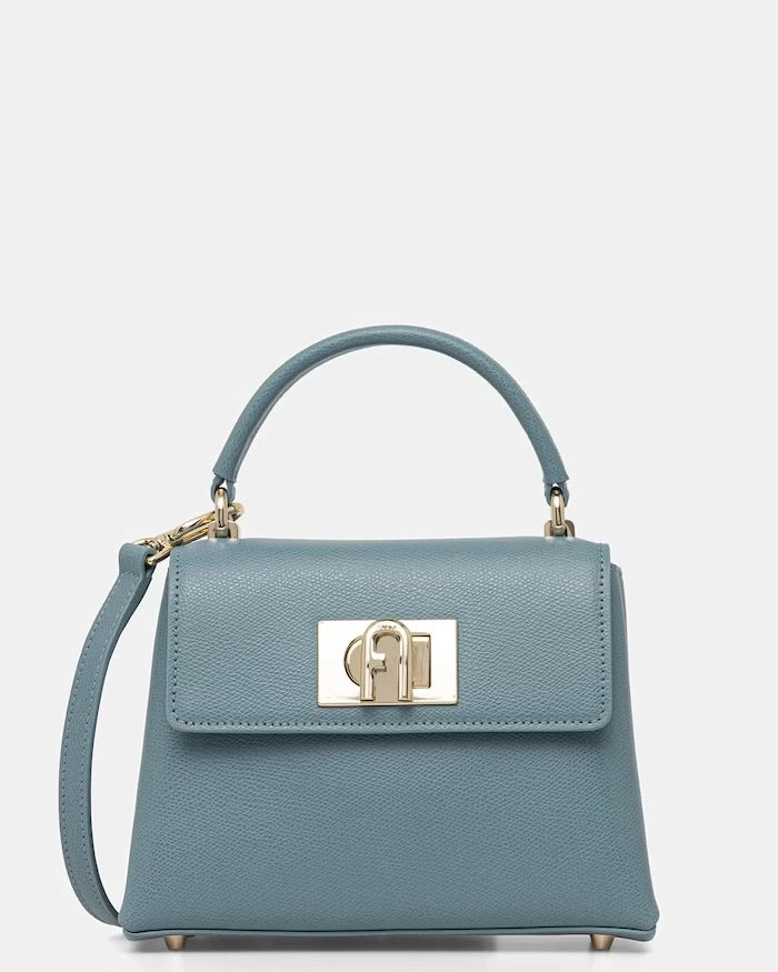 Furla структурирана чанта дамска от кожа