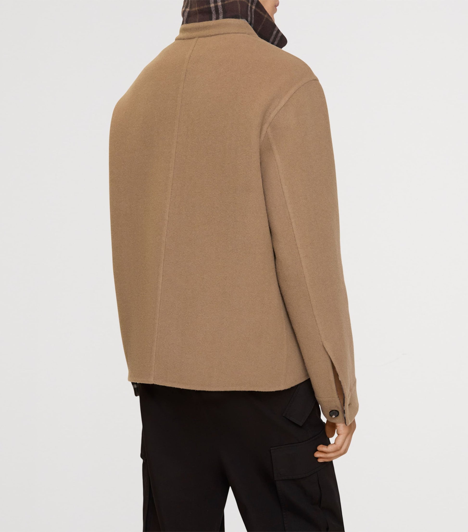 Beige Wool Overshirt