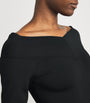 Stella McCartney Black Stretch Knit Off-The-Shoulder Top