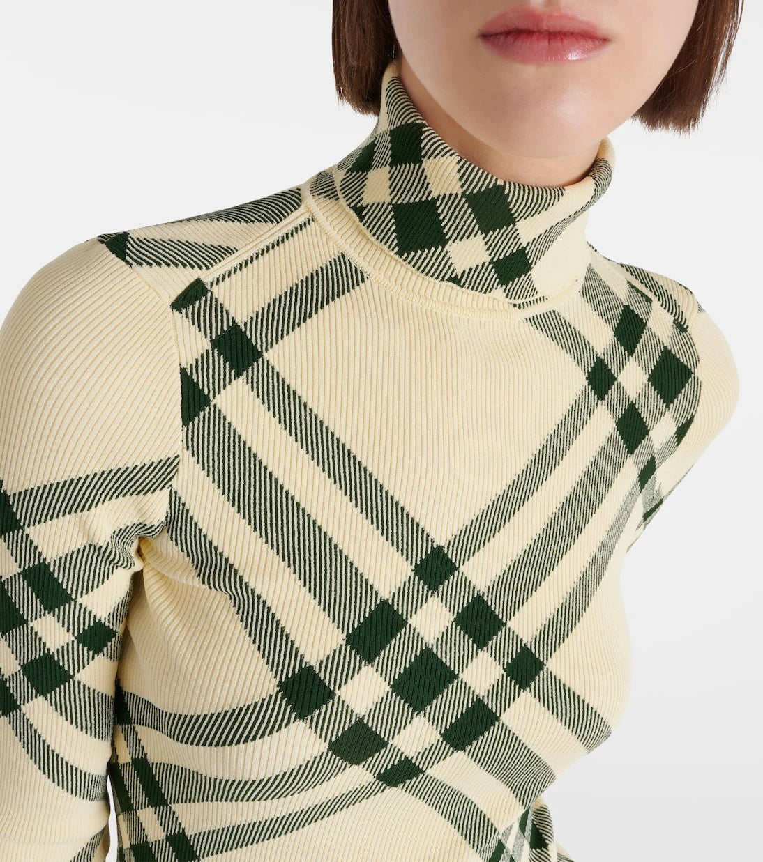 Burberry - Burberry Check turtleneck sweater