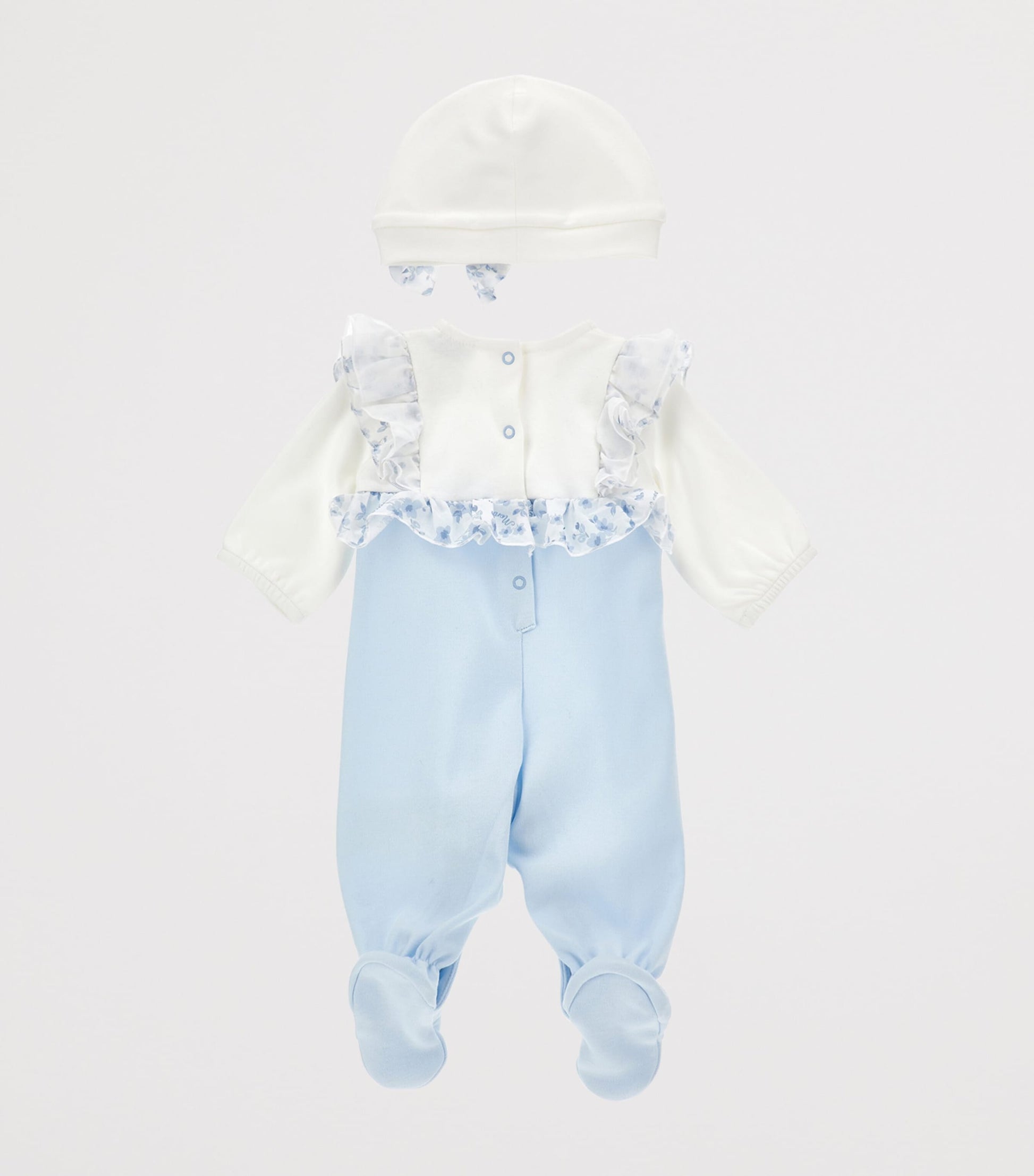 Cotton Floral All-In-One and Hat Set (1-9 Months)