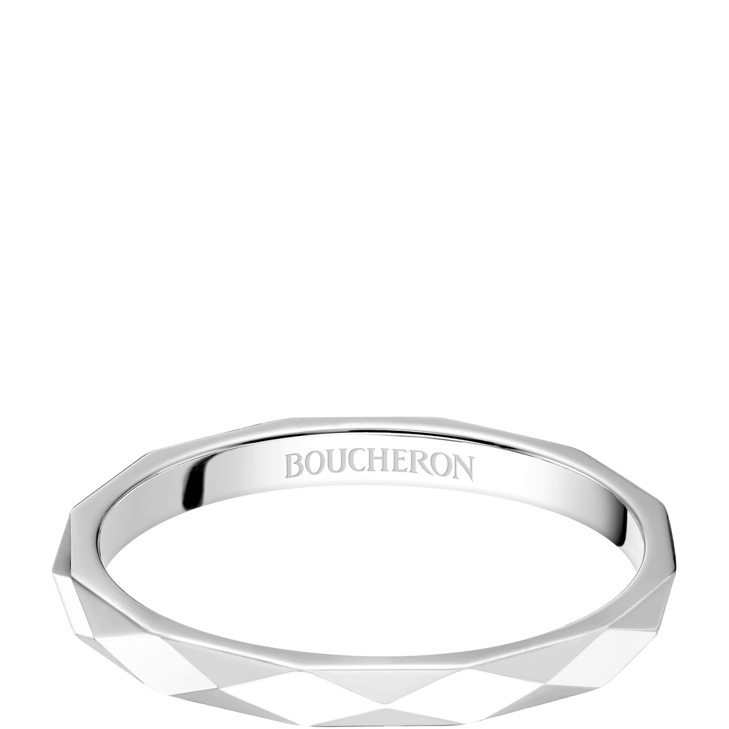 Platinum Facette Wedding Ring