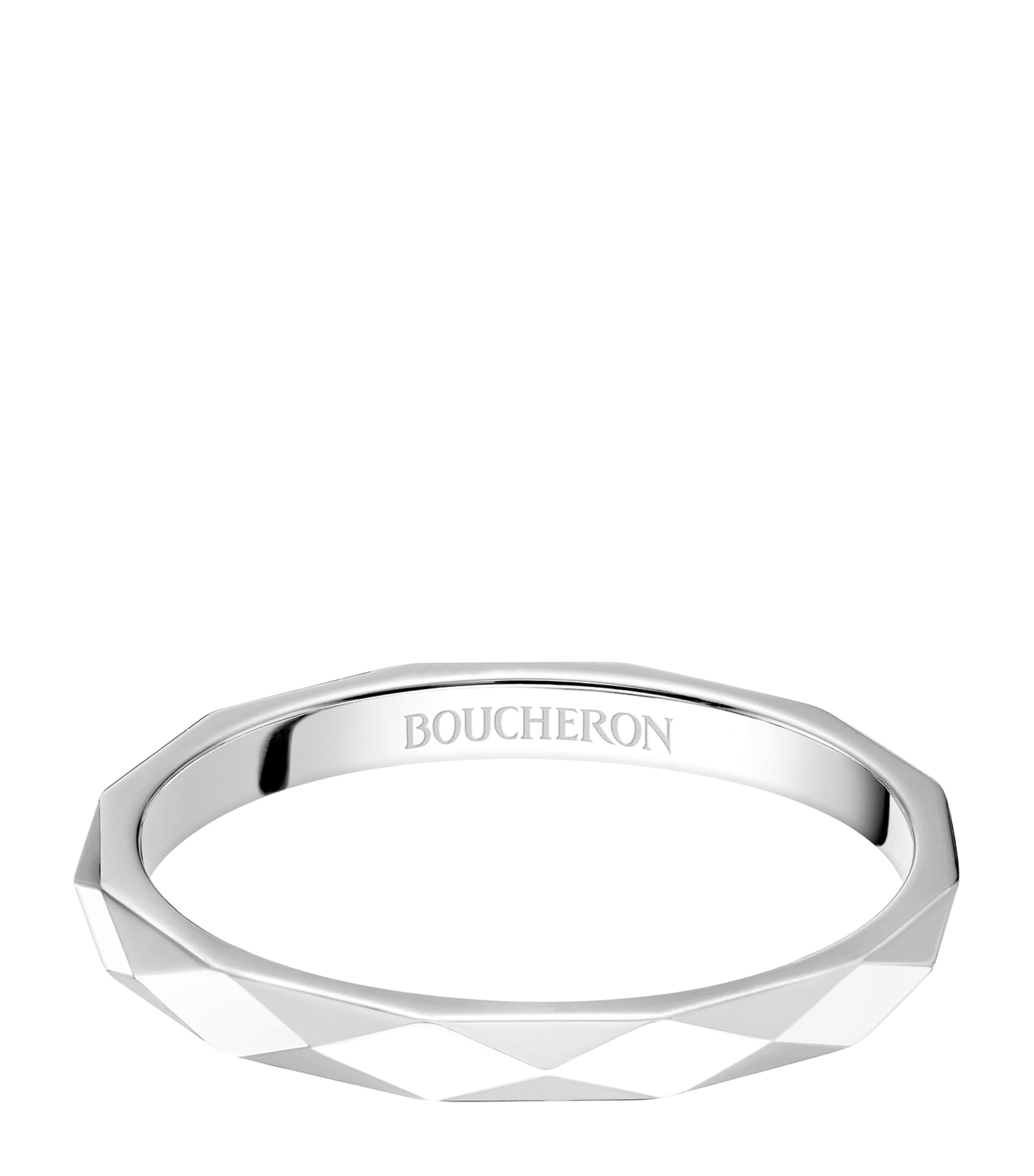 Platinum Facette Wedding Ring