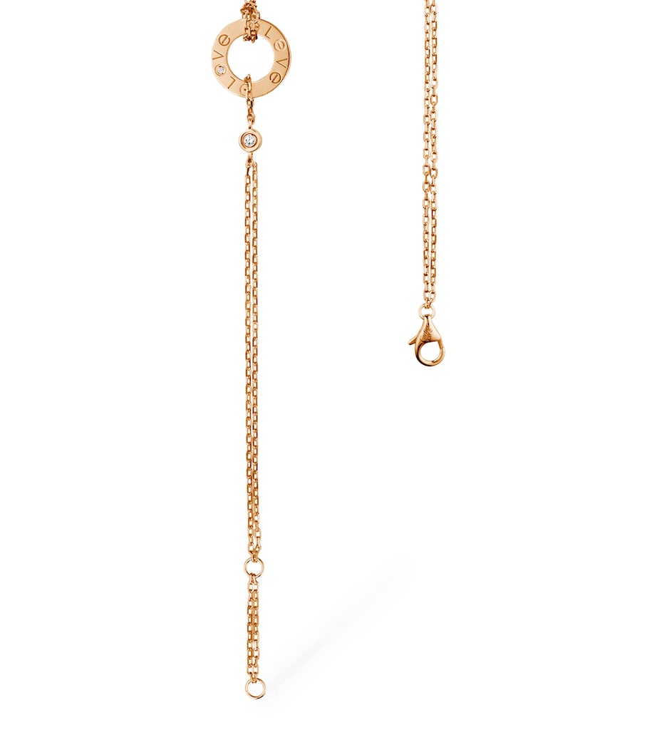 Rose Gold and Diamond LOVE Chain Bracelet