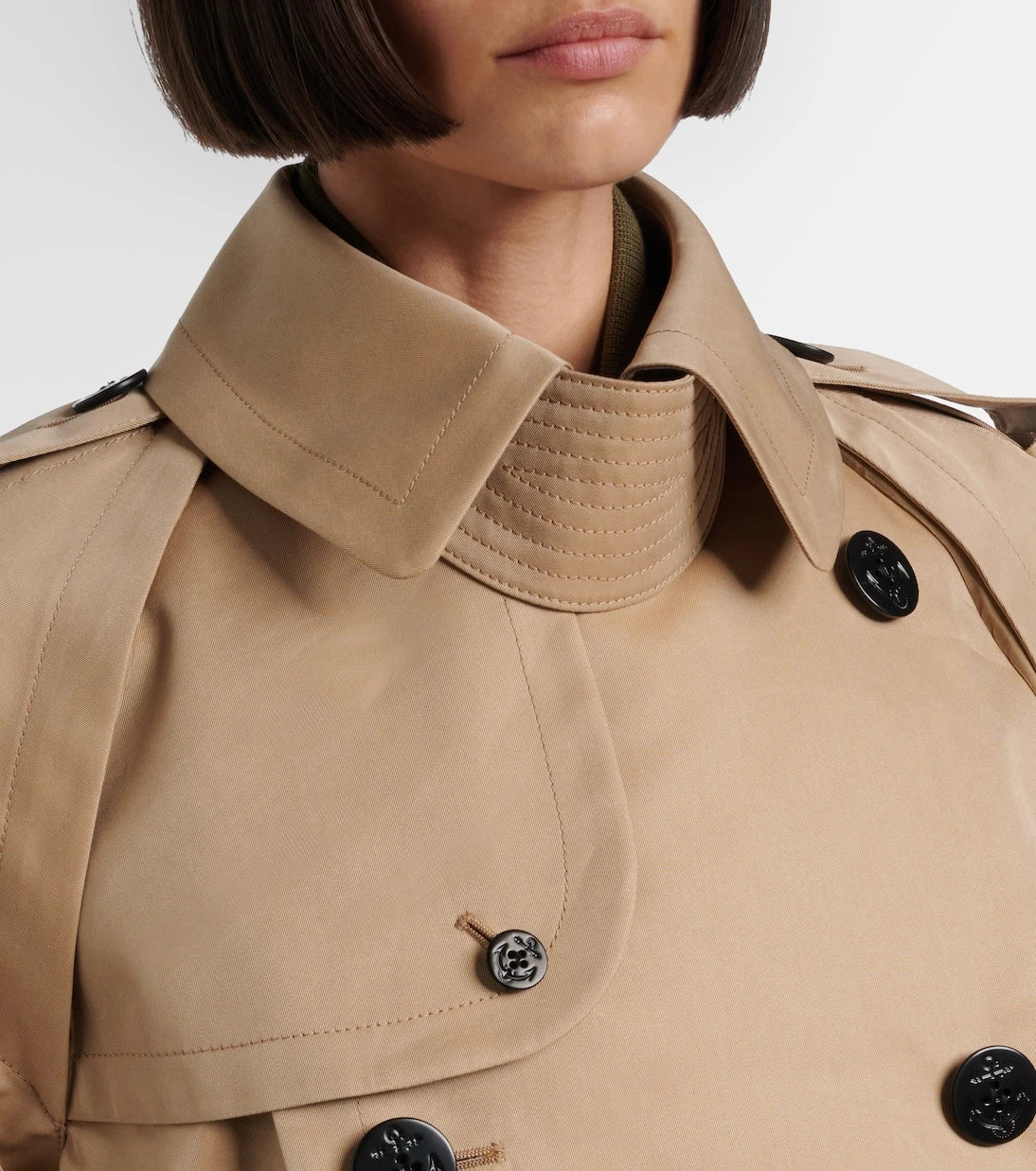 Sacai - جاكيت بومبر مبطن من مزيج القطن