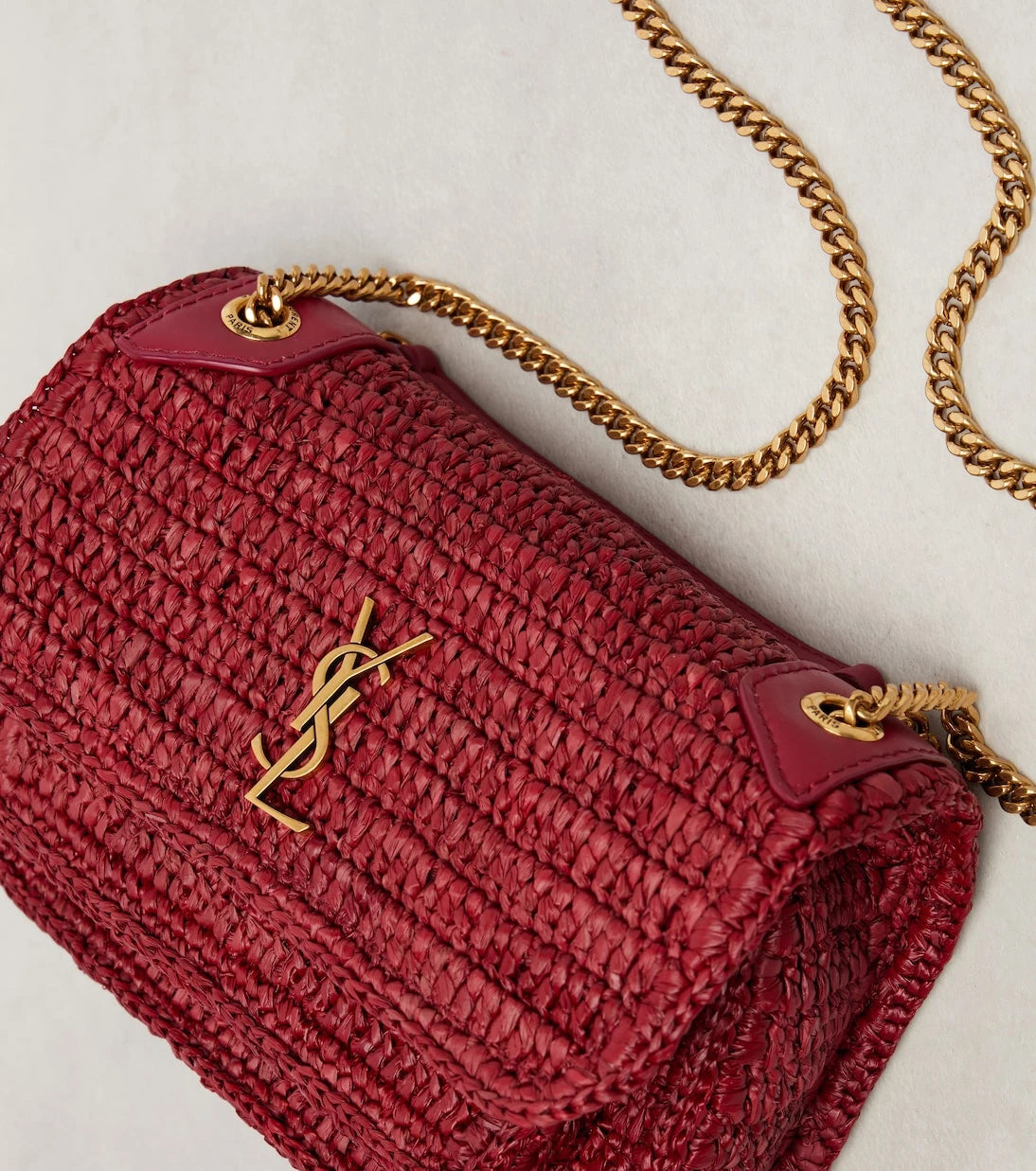 Saint Laurent - Niki Mini rafya omuz çantası