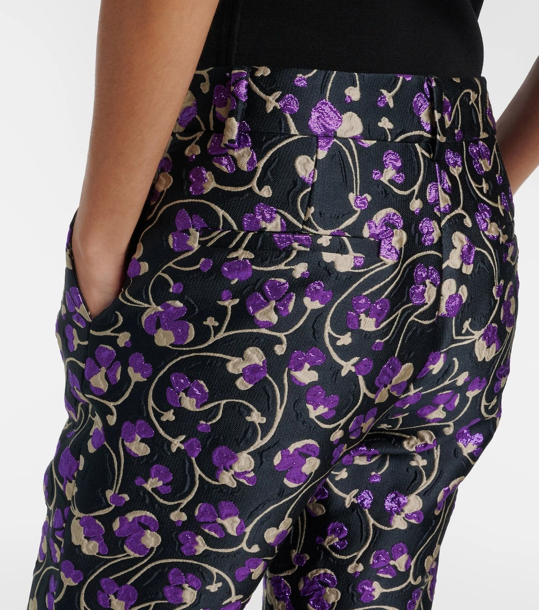La DoubleJ - 24/7 Honeysuckle jacquard straight pants