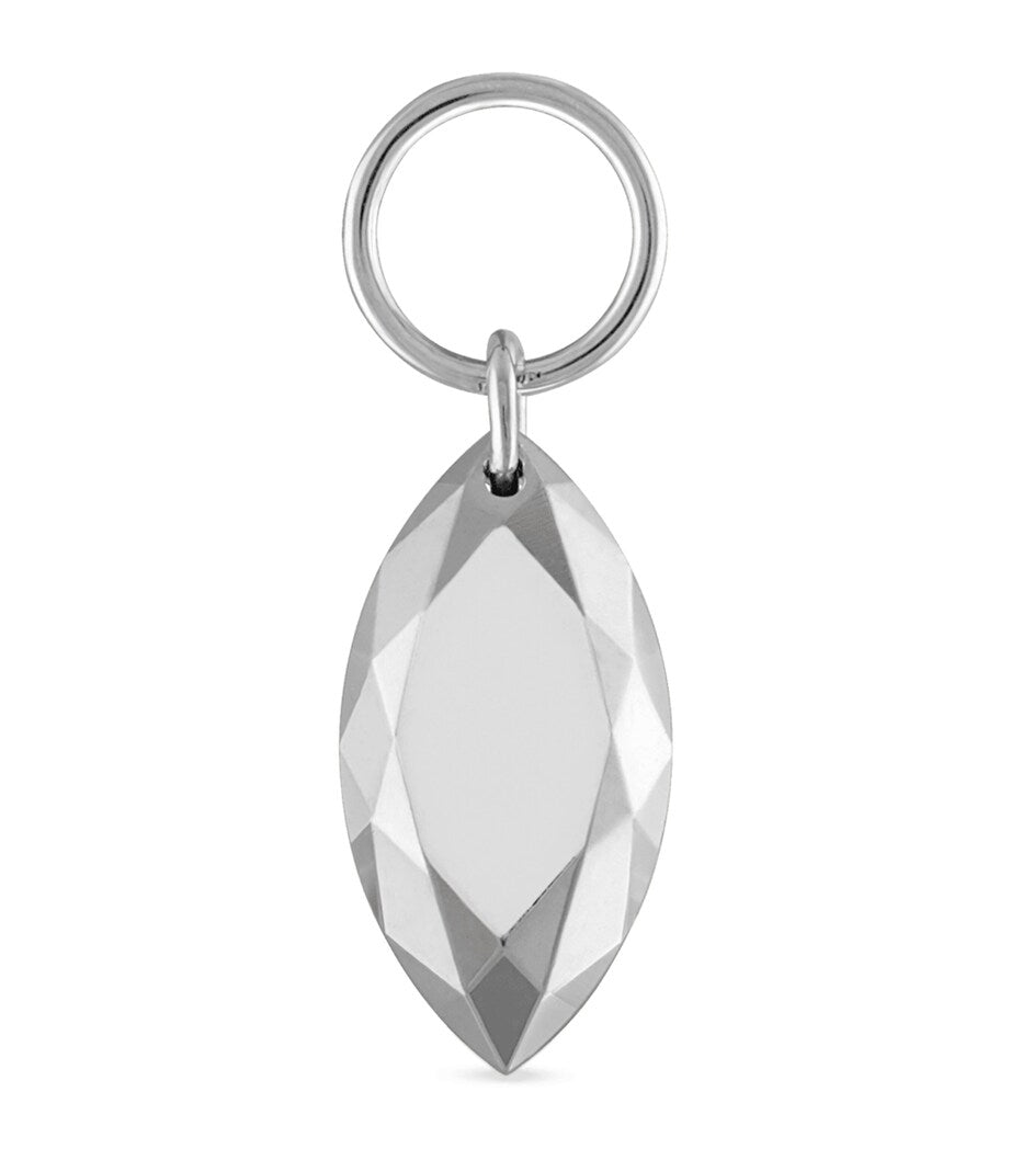 Faceted Gold Marquise Charm (7.5mm)