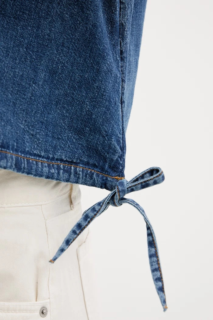 Tommy Jeans kadın denim askılı bluz