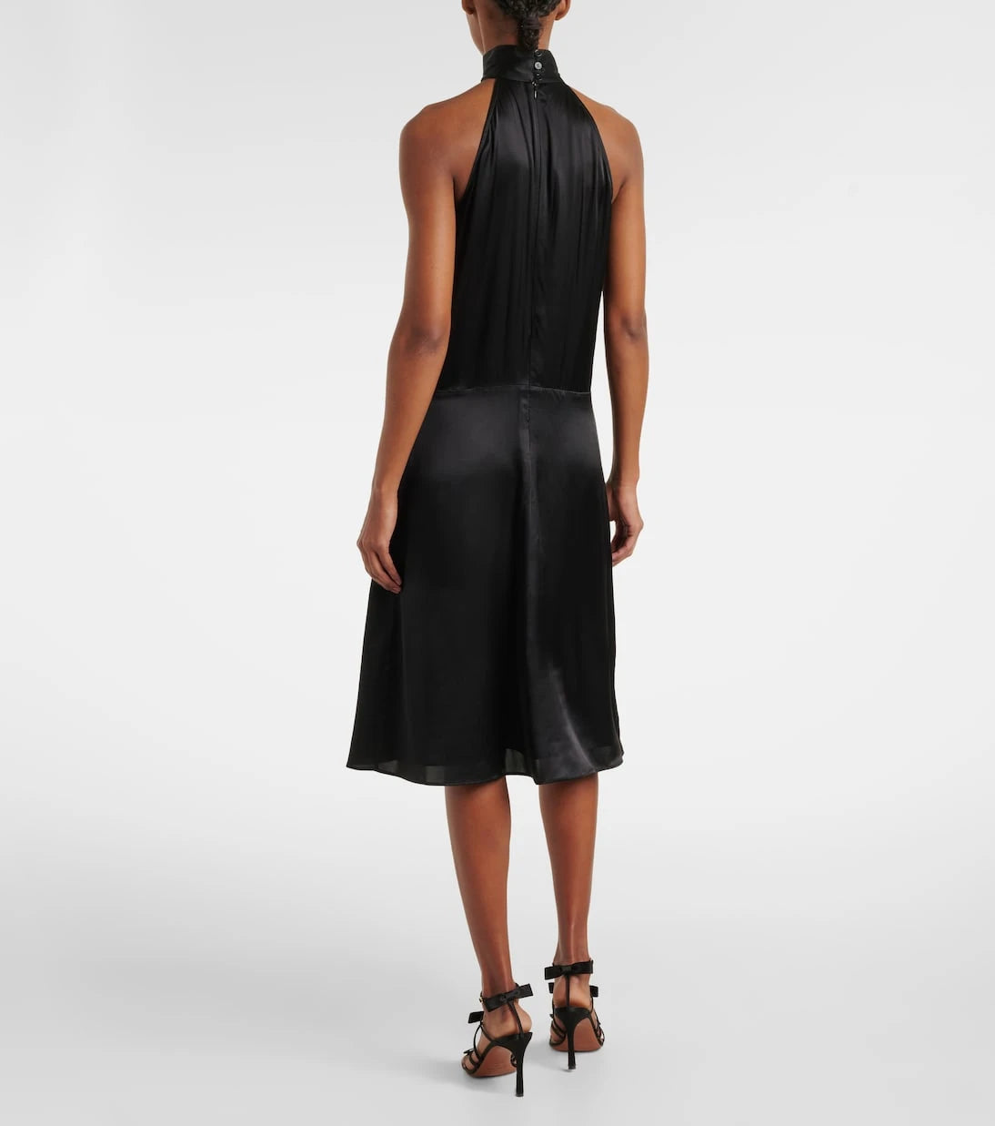 Nina Ricci - Gathered halterneck satin minidress