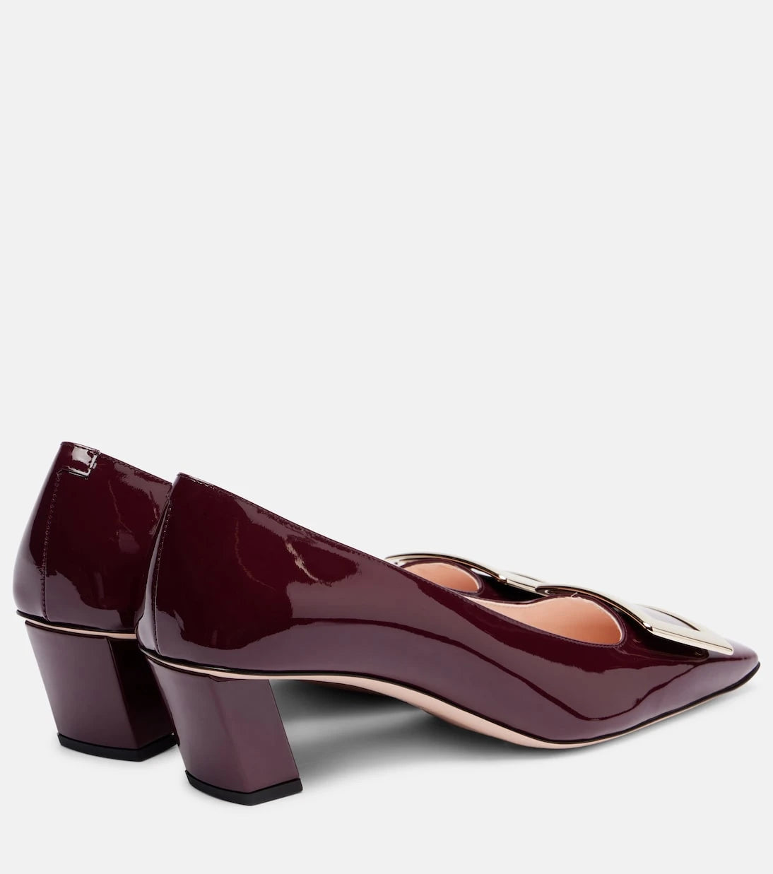 Roger Vivier - حذاء بيل فيفييه 45 بكعب من الجلد اللامع