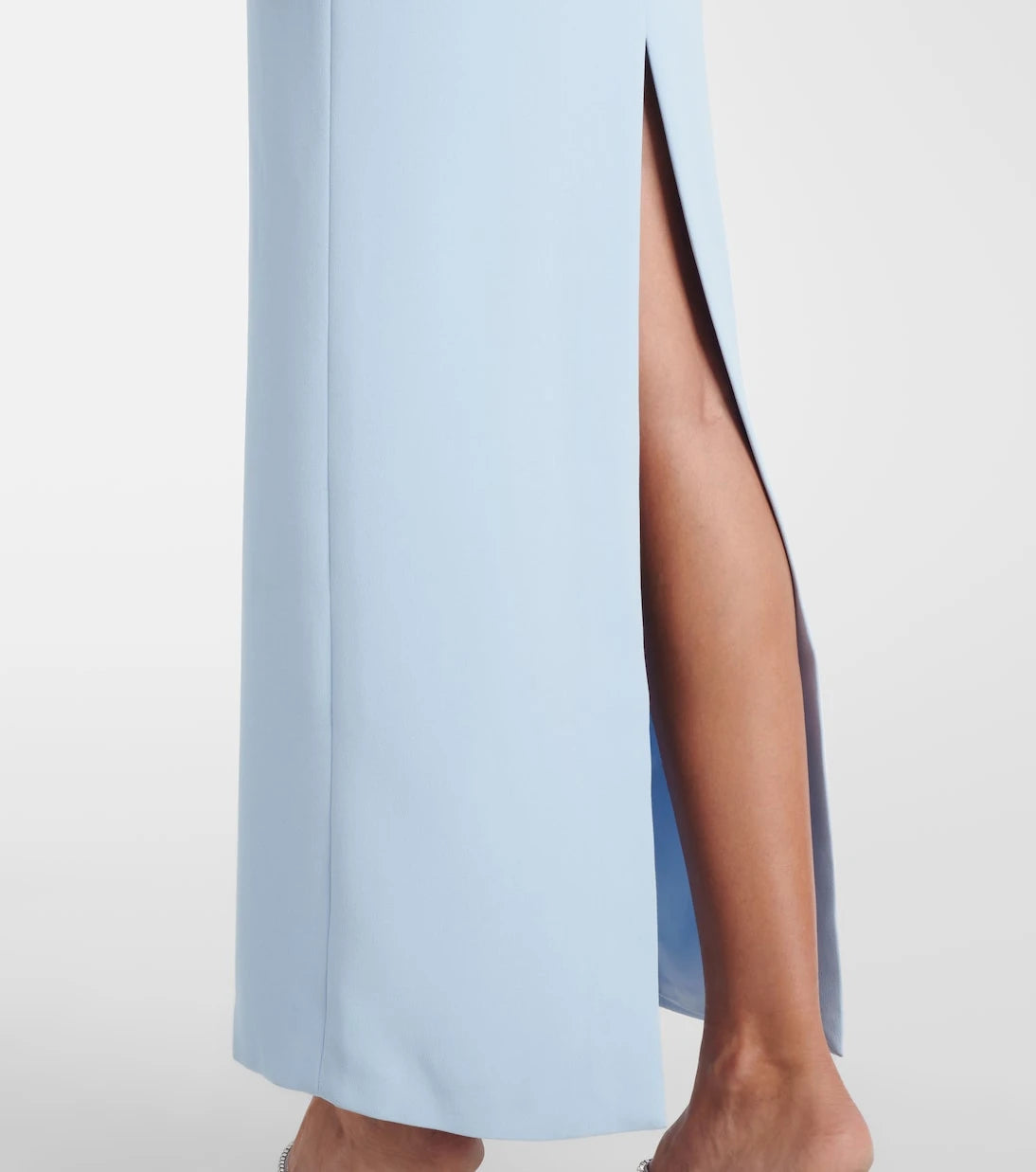 Self-Portrait - Floral-appliqué crêpe maxi dress