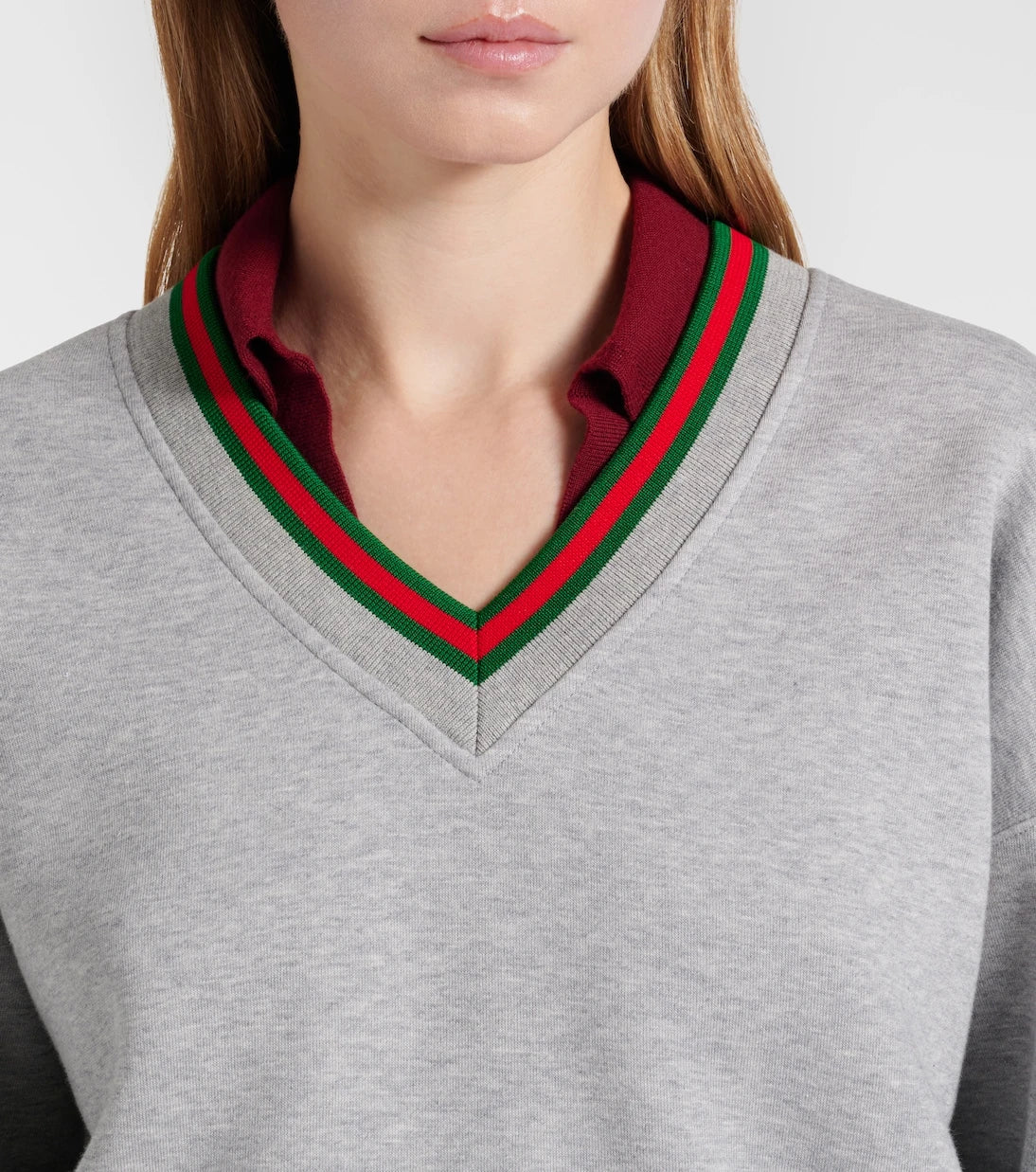 Gucci - Web Stripe cotton-blend jersey sweatshirt