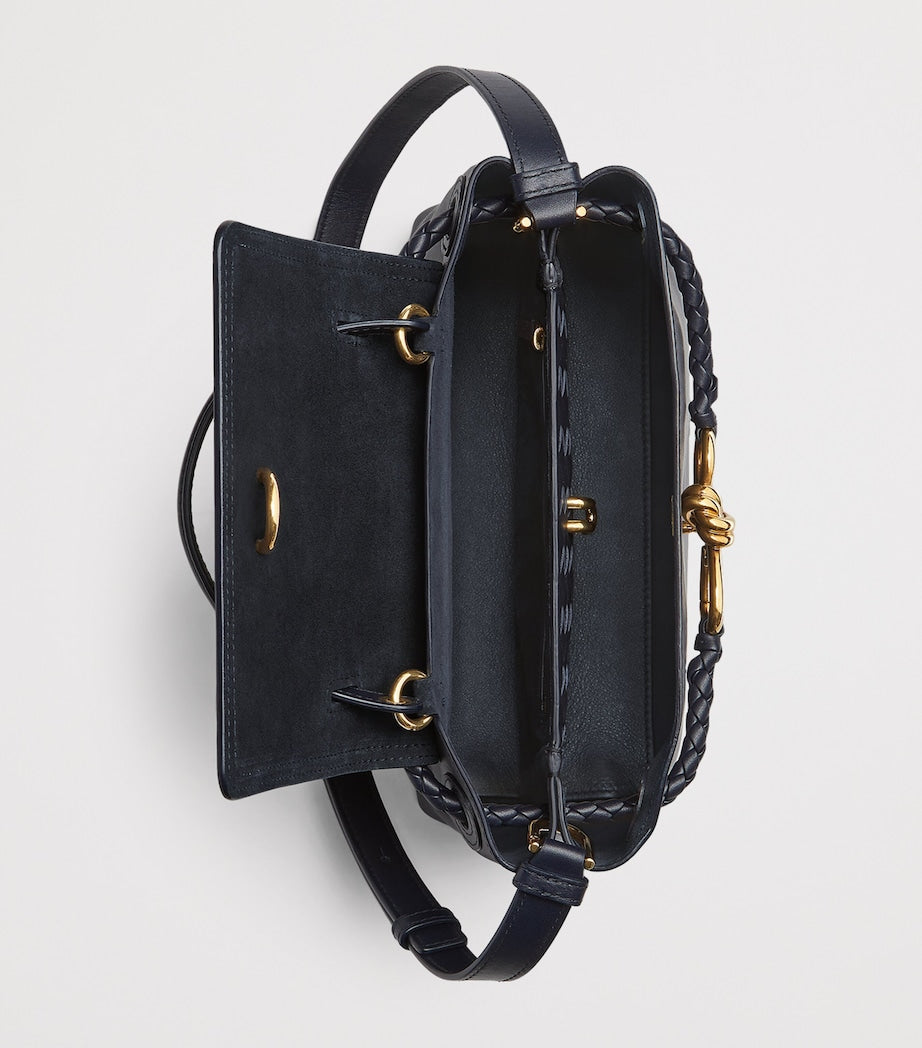 Blue Leather Ciao Ciao Top-Handle Bag
